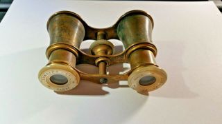 Lemaire Ft Miniature Opera Glasses Binoculars Antique Brass Made In Paris France