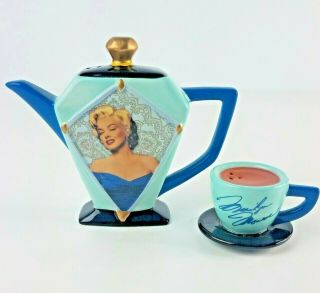 Rare Marilyn Monroe Teapot & Cup Salt And Pepper Shakers,  2006 Cmg Vandor Slc Ut