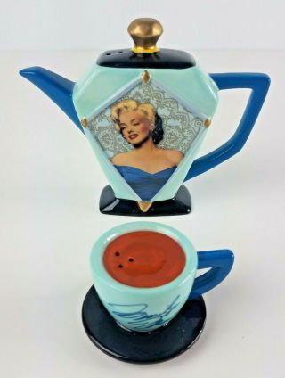 Rare Marilyn Monroe Teapot & Cup Salt And Pepper Shakers,  2006 CMG Vandor SLC UT 2