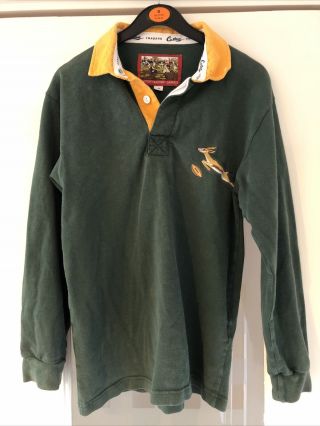 Rare Vintage South Africa Springboks Cotton Traders Rugby Jersey Shirt Small