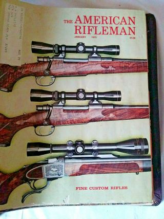 Vintage 1975 Jan - Dec 12 x NRA Magazines American Rifleman in Binder 2