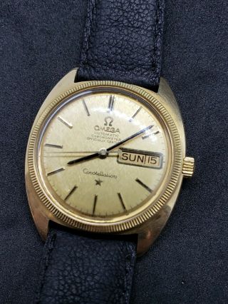 Rare Vintage Omega Constellation 14k Cal 751 Swiss Made Automatic 168.  029 1968