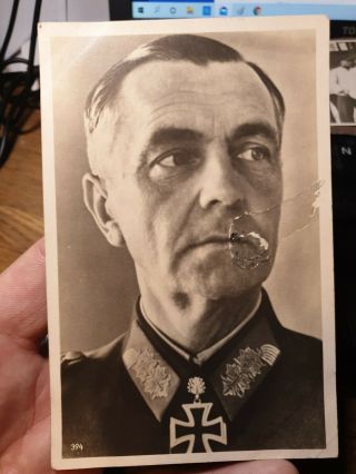 Ww2 Military German Photo Postcard General Paulus Stalingrad Rare