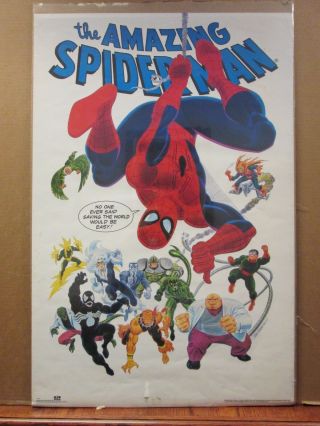 Vintage 1990 The Spider - Man Marvel Comics Poster 10564