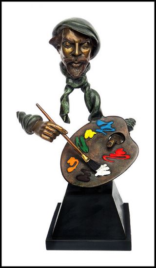 Paul D.  Wegner Bronze Sculpture Signed Rare Artwork Painting Jazz Music