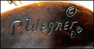 PAUL D.  WEGNER Bronze SCULPTURE Signed Rare Artwork Painting Jazz MUSIC 4