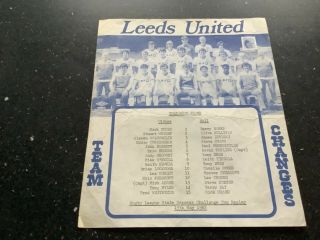 Rare Widnes V Hull Fc Rugby League Challenge Cup Final Replay Team Sheet 1982