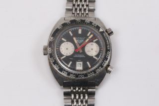 Vintage Heuer Autavia 1163 Vice Roy Chronograph Watch 1970 