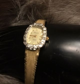 Stunning Vintage Ladies Gold Deauville Armitron Quartz Wristwatch