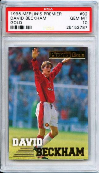 David Beckham Rookie - Merlin Premier Gold 96/97 - Psa 10 (mega Rare)