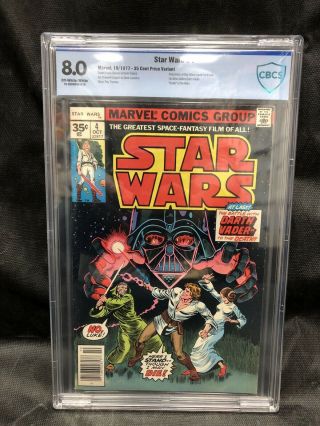Star Wars 4 Cbcs 8.  0 (1977) - 35 Cent Price Variant - Very Rare