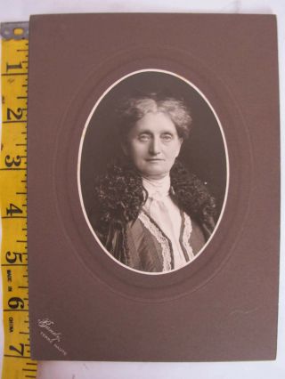 Antique 1900s Terre Haute Indiana Photo Cabinet Card Woman Portrait Aunt Millie