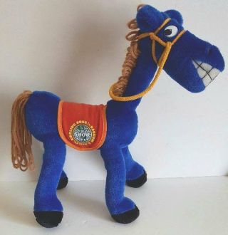 Ringling Bros Barnum Bailey Circus Blue Plush Horse 1997 Posable Rare Vtg