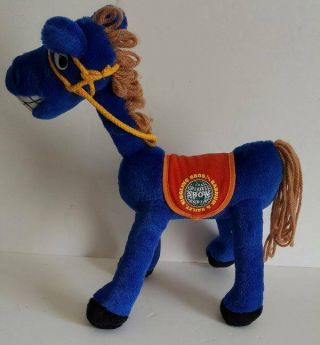 Ringling Bros Barnum Bailey Circus Blue Plush Horse 1997 Posable RARE VTG 2