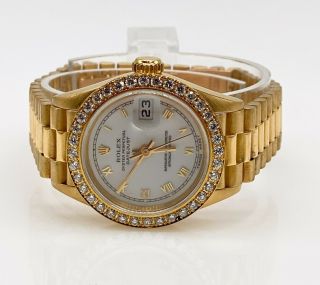 Rare $30,  000 Rolex 3ct Vs G Diamond 69173 18k Yellow Gold President Ladies Watch