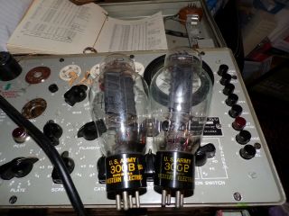 2 Rare Strong 1952 Mil Spec Western Electric Hanging O Getter 300b Tubes