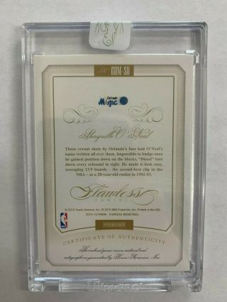 2013 - 14 Flawless Shaquille O’Neal Auto/10/ 2014 - 15 Patch and Auto /10 Rare cards 4