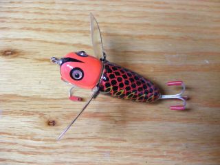 C Hines Heddon Style Crazy Crawler in Pink Black Scales Color 2