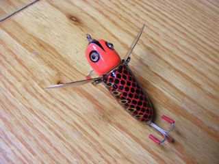C Hines Heddon Style Crazy Crawler in Pink Black Scales Color 3