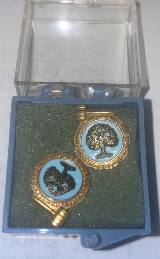 2) 10k Gold National Congress Of Parents And Teachers Pin With Gavel Rare