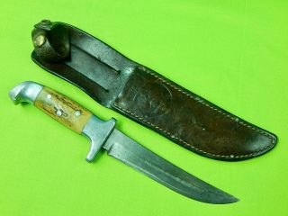 Rare Us Ww2 Custom Handmade Early Rudy R.  H Ruana Model 16a Fighting Knife Sheath