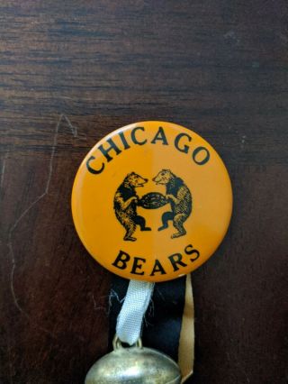Rare Vintage Chicago Bears Pinback Pin/Button 1950s Standing/Dancing Bears 2