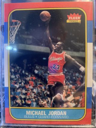 Michael Jordan - 1986 Fleer Rookie Rc 57 - Rare