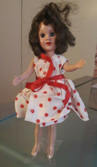 Vintage 8 " Sandra Sue Richwood Red White Polka Dot Doll Dress Rare Htf