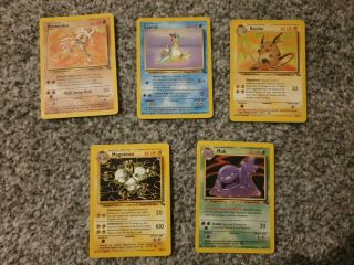 36 X Fossil Pokemon Cards - Rare,  Uncommon,  Common - No Dupes