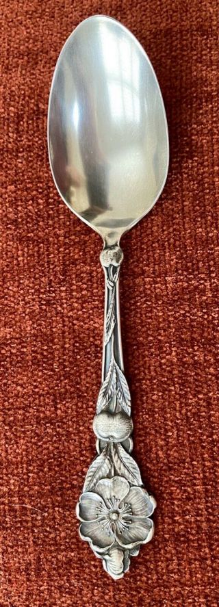 Antique Sterling Silver Teaspoon Ssmc Plum Or Cherry Blossom