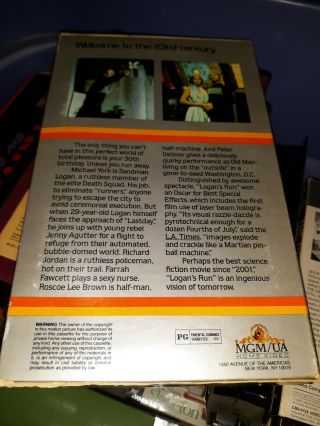 Logan ' s Run (VHS 1981) Very Rare Book Box 3