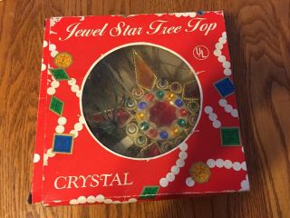 Rare Vintage Leco 10 Light Jewel Star Tree Top Topper