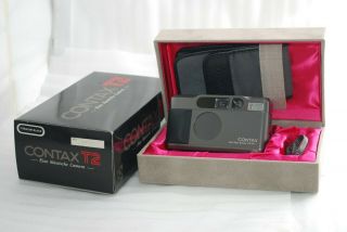 " Rare Top " Contax T2 Titanium Black 35mm Point & Shoot Film Camera 4039