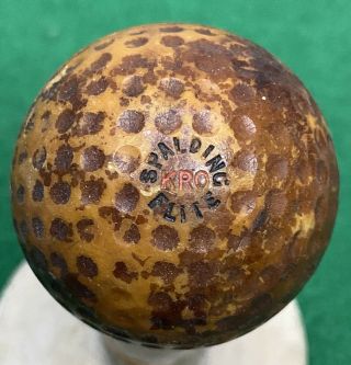 Antique Golf Ball Early Dimple Pattern Gutty Mesh Era C.  1921 Spalding Kro Flite