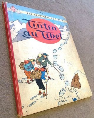 Tintin Au Tibet Casterman 1960 1st Edition Originale Hb Rare Book Herge Eo