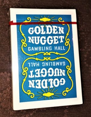 Rare Blue Golden Nugget Gambling Hall Casino Playing Cards M