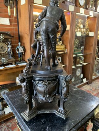 ANTIQUE EXTREMELY RARE CHESS THEMED MANTLE CLOCK POSSIBLY ONE IF A KIND 5