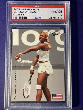 2003 Netpro Elite Glossy Serena Williams /100 Psa 10 Rookie Card Rc Rare Pop 4