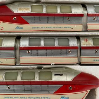 Vintage SCHUCO 6333 Disneyland Monorail Train West Germany,  Orig Box,  Rare Color 4
