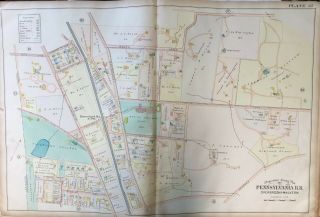 1900 Montgomery County,  Pa,  Haverford College Merion Cricket Club Atlas Map
