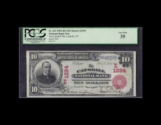 Ultra Rare 1902 $10 Red Seal National York Pcgs Very Fine 35