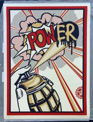 Rare Shepard Fairey (obey) Power Large Screenprint,  Signed/numbered Xx/50