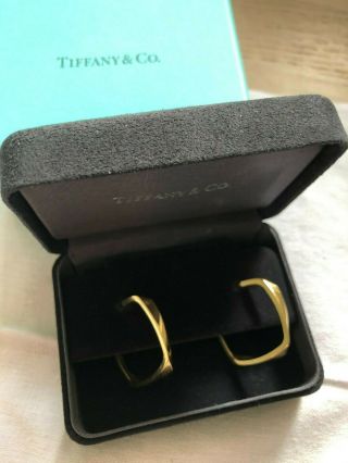 Rare Tiffany & Co Frank Gehry 18ct Gold Torque Earrings
