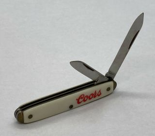 Vintage Older Colonial Prov Usa Coors 2 - Blades Pocket Knife Very Rare
