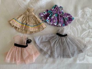 2 Vintage Organdy Doll Dresses 2 Vintage Cotton Dresses Ginny Muffie Alexander