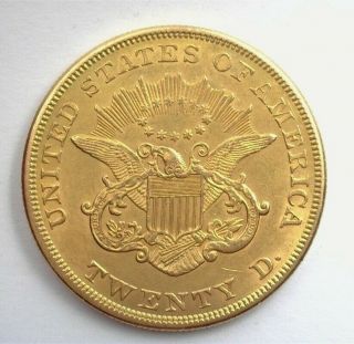 1854 LIBERTY HEAD $20 GOLD NEAR CHOICE UNCIRCULATED LARGE DATE EXTRA RARE 3