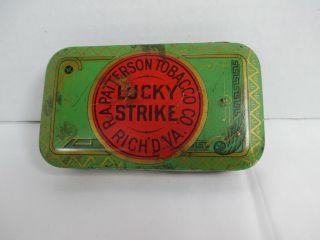 Antique " Lucky Strike " Cut Plug Tin Collectible Treasure