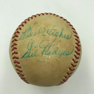 Gil Hodges Single Signed Autographed Baseball With Jsa Brooklyn Dodgers Rare