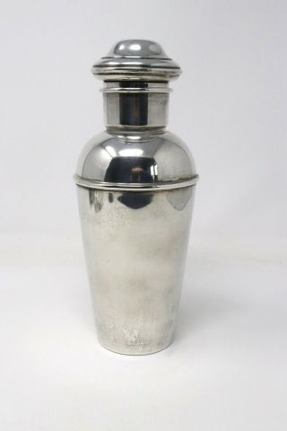 Very Rare Large Antique Art Deco C1937 Solid Silver Cocktail Shaker 382g 28623