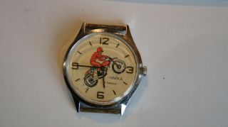 Vintage Watch Chaika Motocross Bike Motorcycle Sport Ussr Soviet 1970s Z7